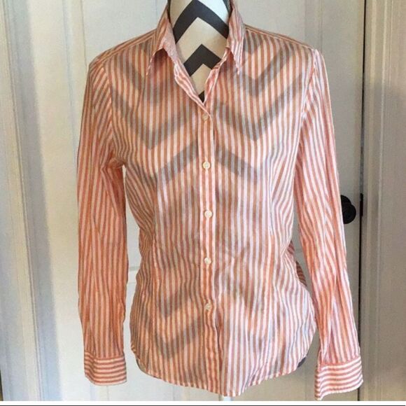The Limited Blouse Peach and. White Medium - Picture 2 of 5